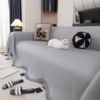 Soft Decorative Throw for Sofa and Loveseat, Textured Sofa Cover Blanket for Couch