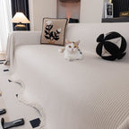 Soft Decorative Throw for Sofa and Loveseat, Textured Sofa Cover Blanket for Couch