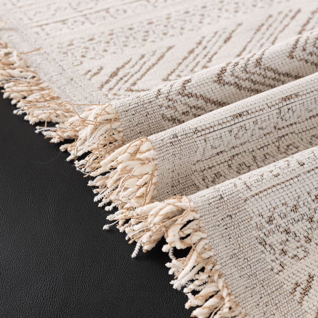 Decorative Slipcover for Pets, Kids, Boho Woven Couch Cover Throw Blanket with Tassel