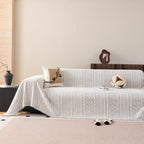 Decorative Slipcover for Pets, Kids, Boho Woven Couch Cover Throw Blanket with Tassel