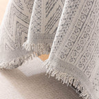 Decorative Slipcover for Pets, Kids, Boho Woven Couch Cover Throw Blanket with Tassel