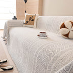 Decorative Slipcover for Pets, Kids, Boho Woven Couch Cover Throw Blanket with Tassel