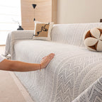 Decorative Slipcover for Pets, Kids, Boho Woven Couch Cover Throw Blanket with Tassel