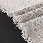 Decorative Slipcover for Pets, Kids, Boho Woven Couch Cover Throw Blanket with Tassel