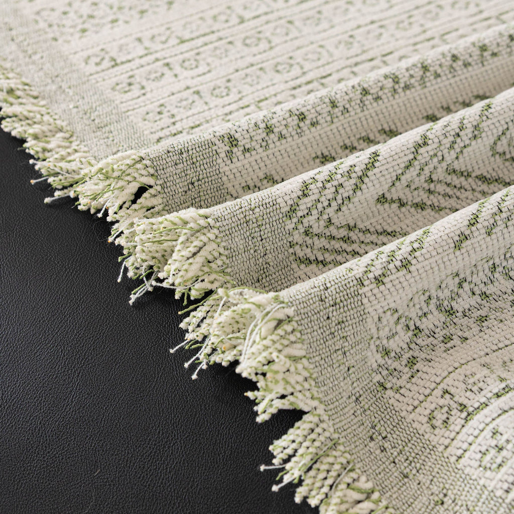 Decorative Slipcover for Pets, Kids, Boho Woven Couch Cover Throw Blanket with Tassel