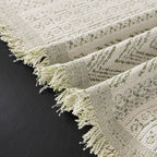 Decorative Slipcover for Pets, Kids, Boho Woven Couch Cover Throw Blanket with Tassel