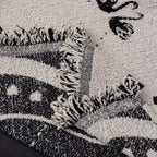 Luxurious Jacquard Couch Cover, Snag-Resistant Pet Friendly Couch Throw with Fringe