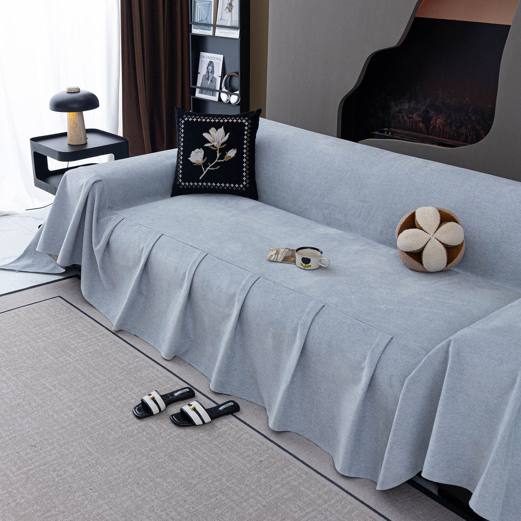 Waterproof Couch Cover Throw, Non Slip Furniture Protector for Leather & Fabric Sofa