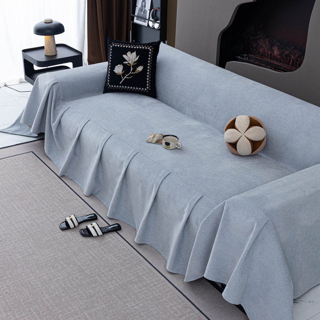 Waterproof Couch Cover Throw, Non Slip Furniture Protector for Leather & Fabric Sofa