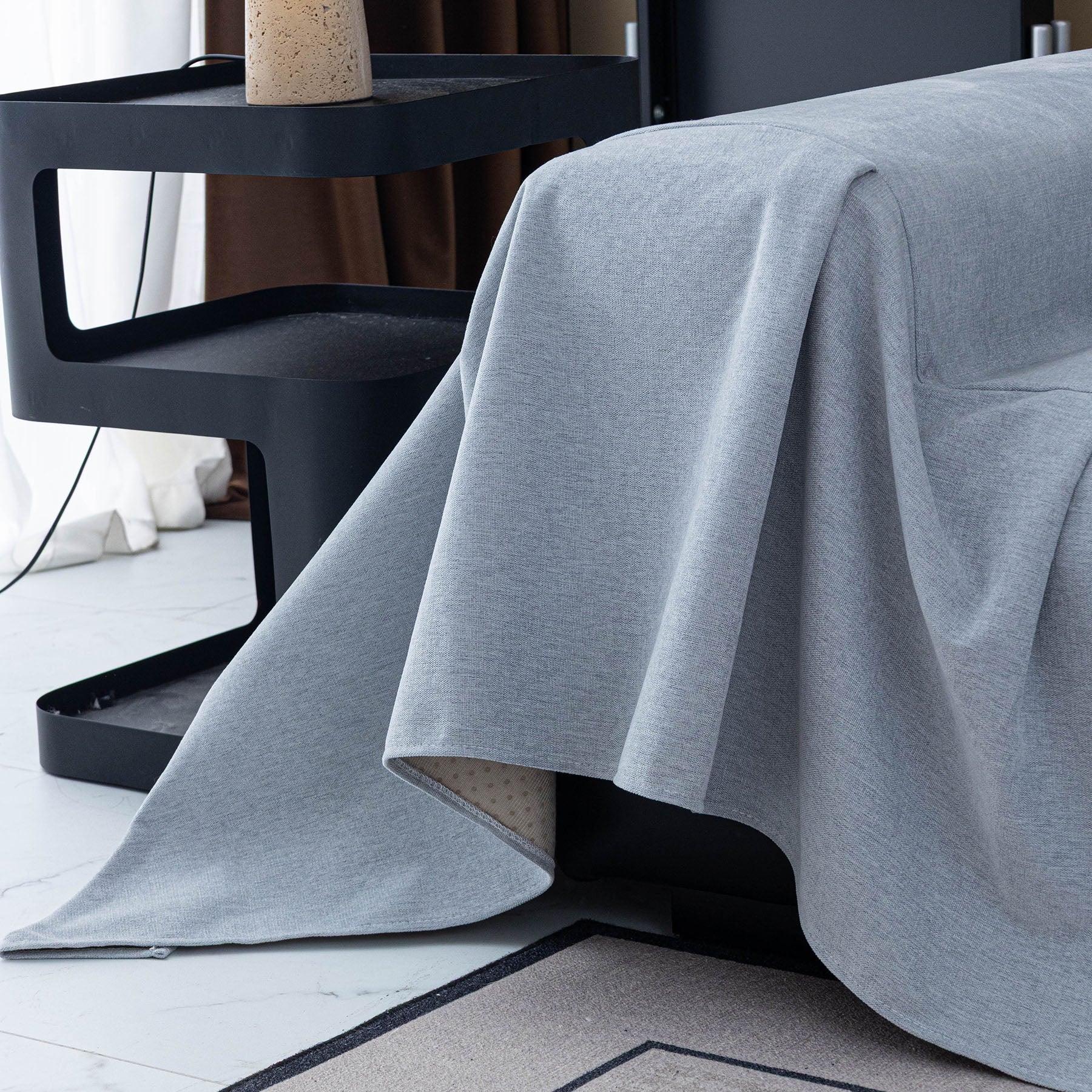 Waterproof Couch Cover Throw, Non Slip Furniture Protector for Leather & Fabric Sofa