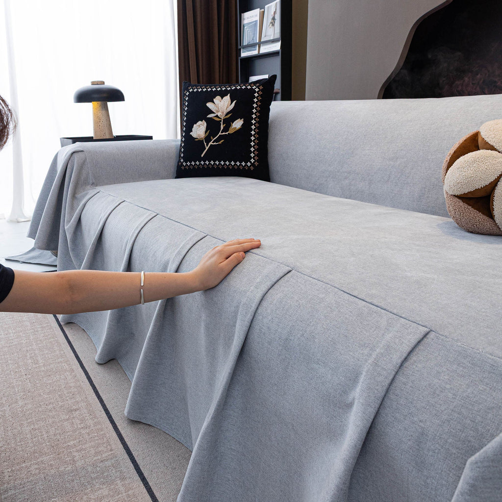 Waterproof Couch Cover Throw, Non Slip Furniture Protector for Leather & Fabric Sofa