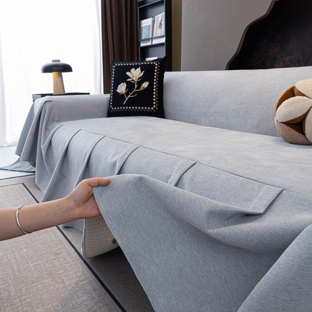Waterproof Couch Cover Throw, Non Slip Furniture Protector for Leather & Fabric Sofa