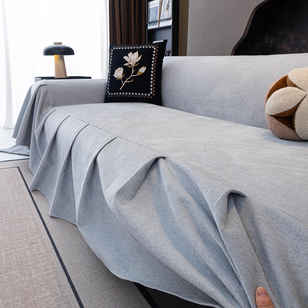 Waterproof Couch Cover Throw, Non Slip Furniture Protector for Leather & Fabric Sofa