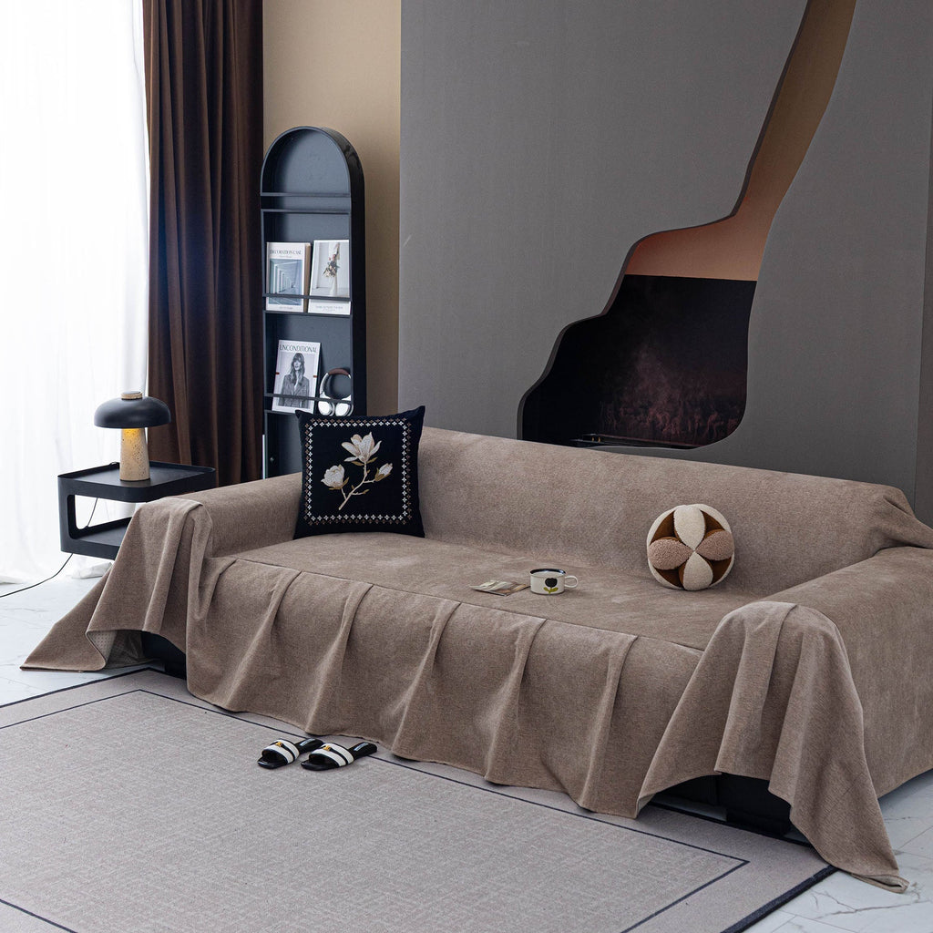 Waterproof Couch Cover Throw, Non Slip Furniture Protector for Leather & Fabric Sofa
