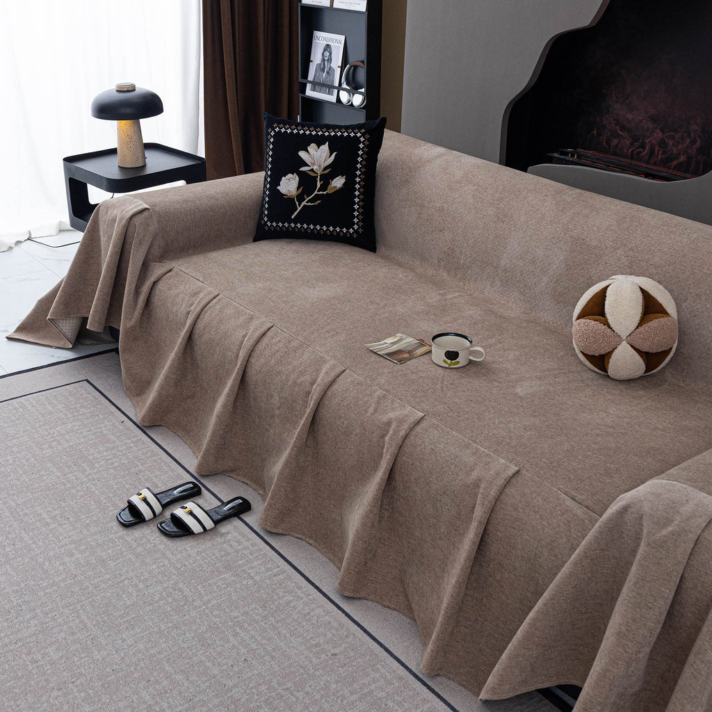 Waterproof Couch Cover Throw, Non Slip Furniture Protector for Leather & Fabric Sofa