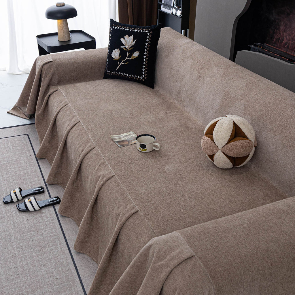 Waterproof Couch Cover Throw, Non Slip Furniture Protector for Leather & Fabric Sofa