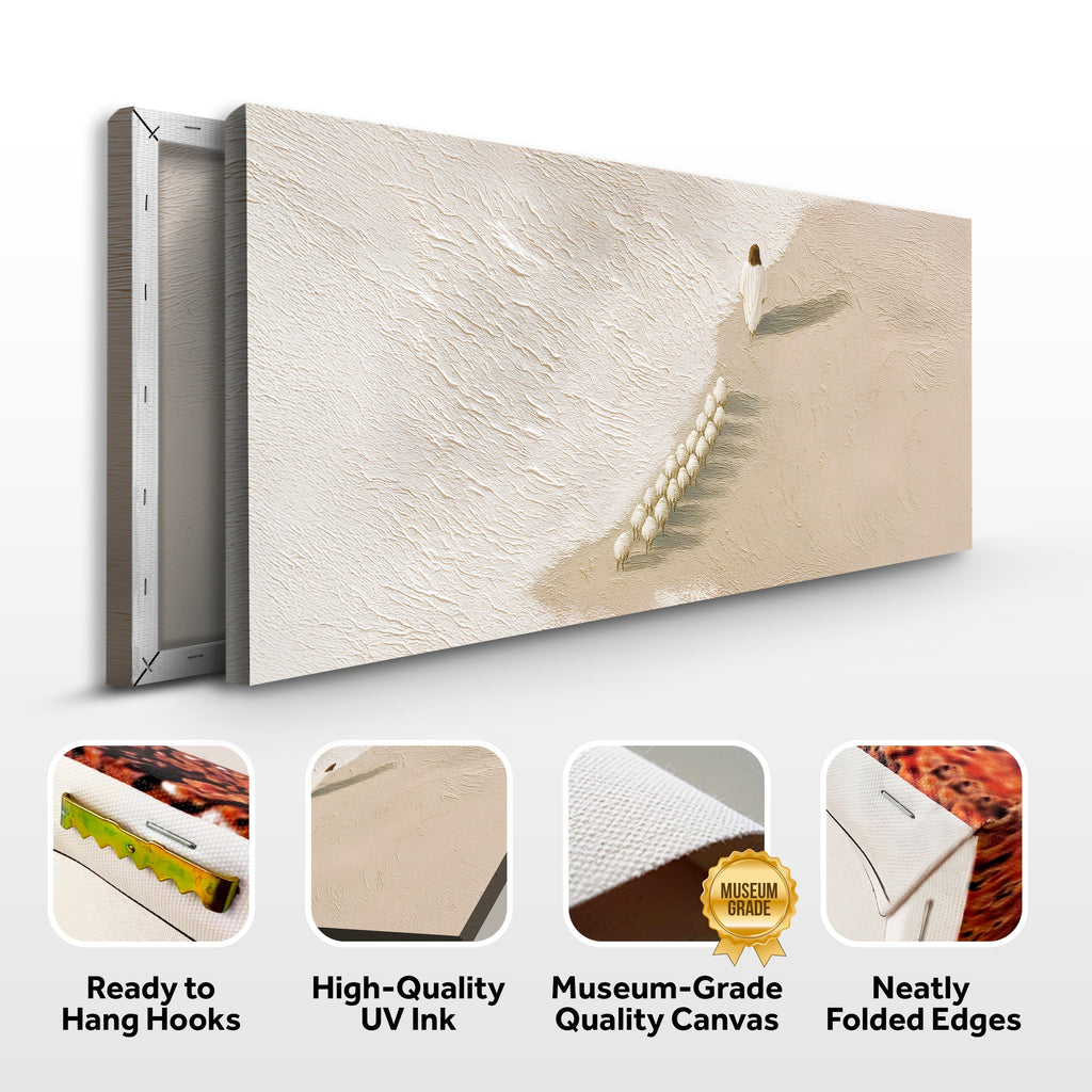 Jesus The Flock of Sheep Faith Wall Art