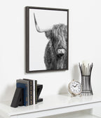 Sylvie Highland Cow Framed Canvas by Amy Peterson Art Studio