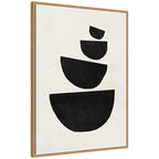 Sylvie Black Geometric Abstract 1 Framed Canvas by July Art Prints