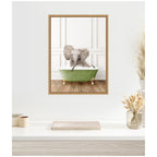 Sylvie Baby Elephant 4 in Transitional Bathtub Framed Canvas by Amy Peterson