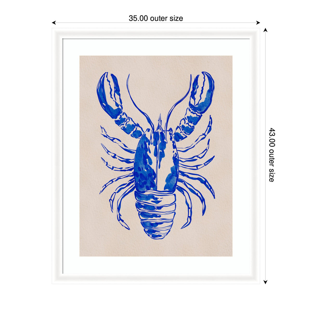 Framed Art Lobster by Nikita Jariwala