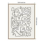 Connected Lines by Gabrielly Guedes Framed Canvas Wall Art Print