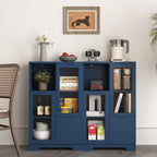 Modern Cabinet With Glass Doors And Drawer
