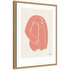 Sylvie Head Down 1 Terracotta Framed Canvas by Rocket Jack