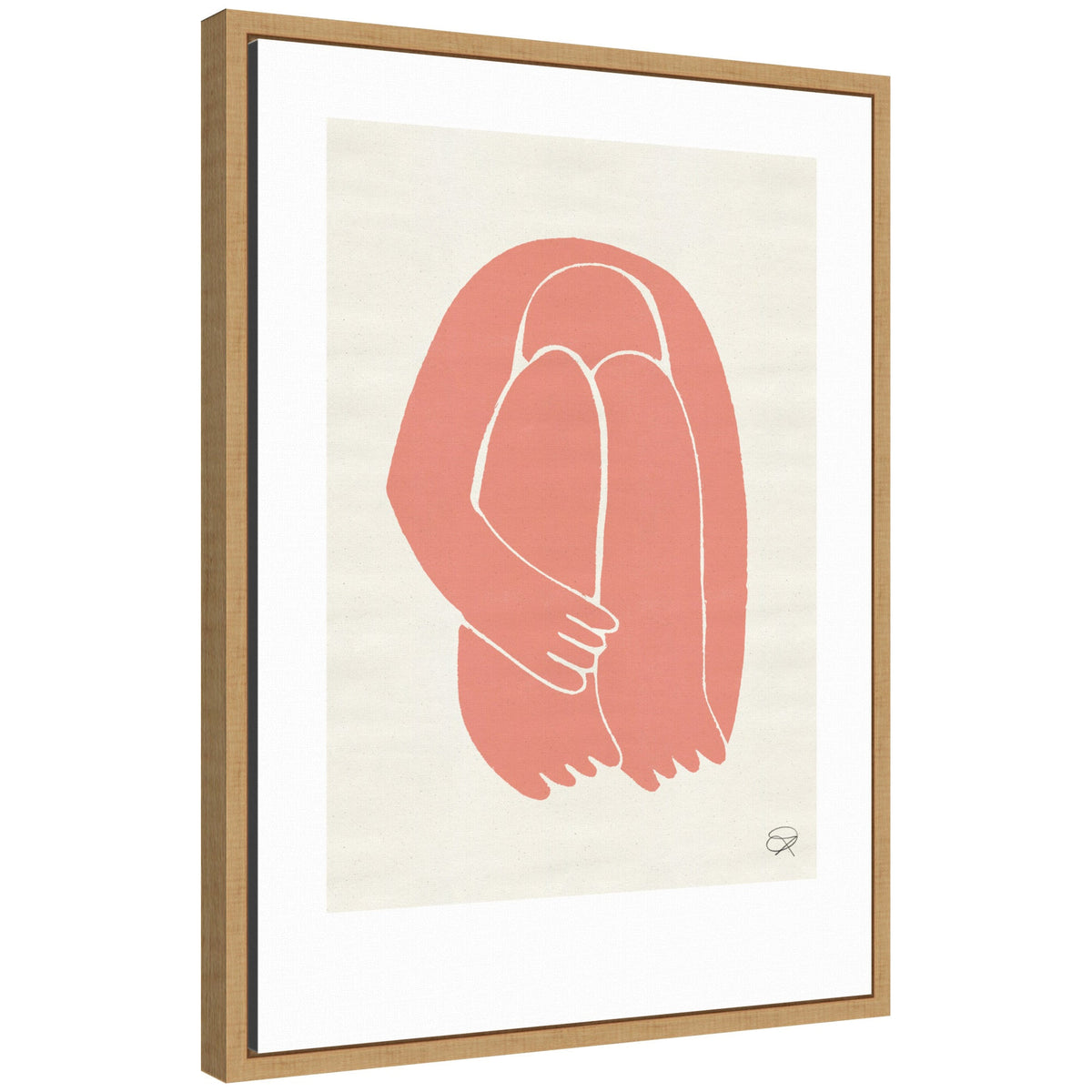 Sylvie Head Down 1 Terracotta Framed Canvas by Rocket Jack