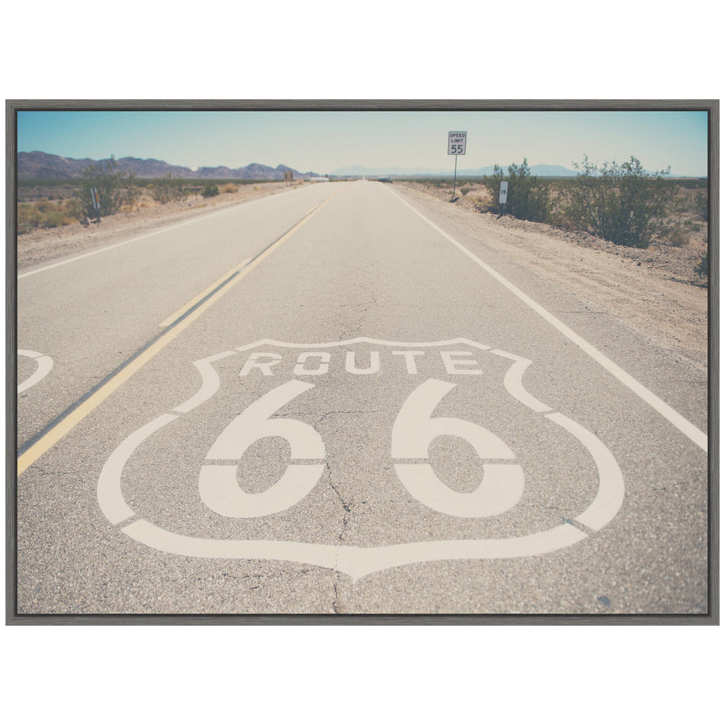 Sylvie Route 66 Framed Canvas by Laura Evans