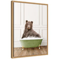 Sylvie Mother Bear in Transitional Bathtub Framed Canvas by Amy Peterson