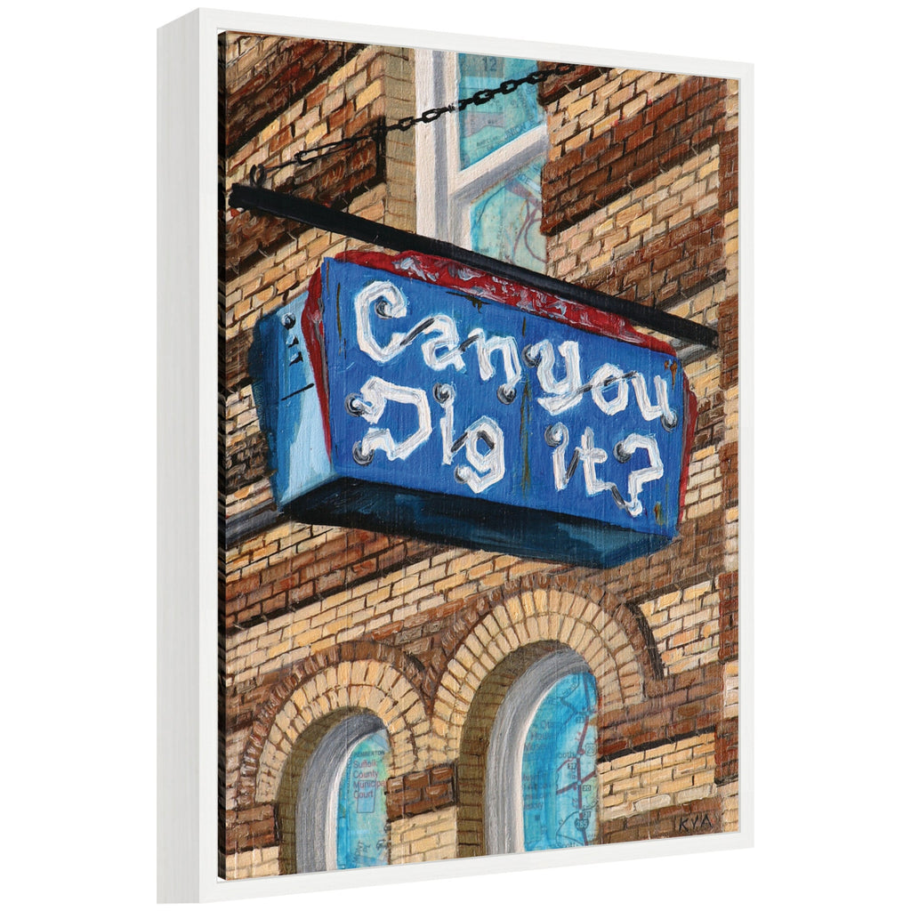 Can You Dig It by Krista V. Allenstein Framed Canvas Wall Art Print