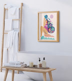 Blake Mid Century Modern Self Care Framed Printed Glass by Rachel Lee of My Dream Wall