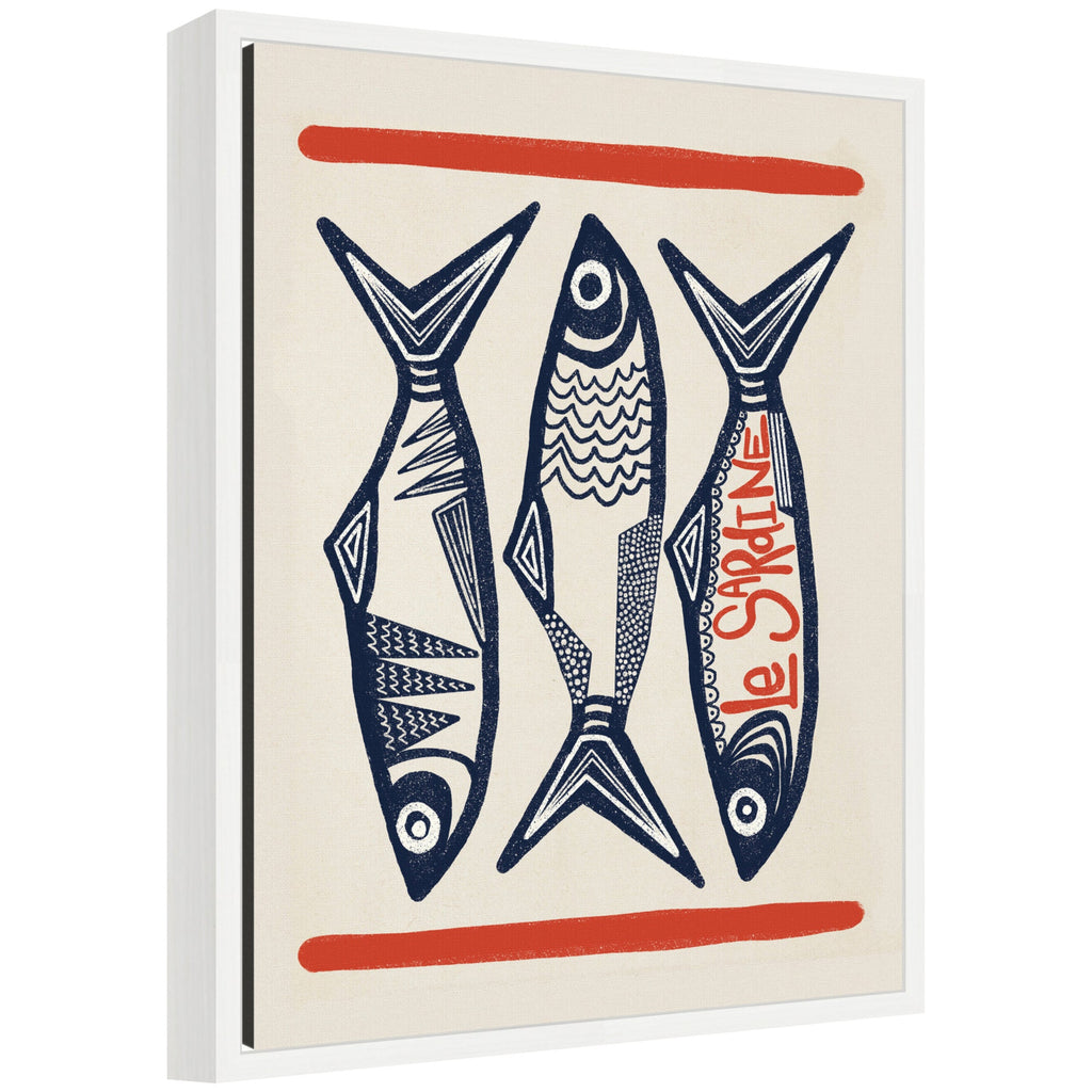 Le Sardine by Alicia Bock Framed Canvas Wall Art Print