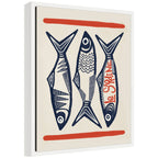 Le Sardine by Alicia Bock Framed Canvas Wall Art Print