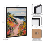 Gallery Tropical Bright Ocean Path Landscape Print by The Creative Bunch Studio