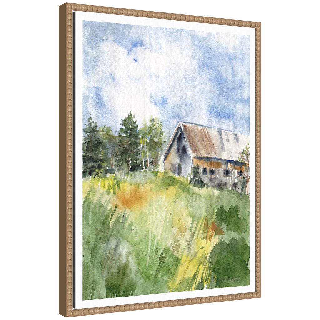 Sylvie Vermont Barn in Summer Framed Canvas by Patricia Shaw