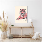 Sylvie Trendy Tiger Framed Canvas by Honey Island Studio