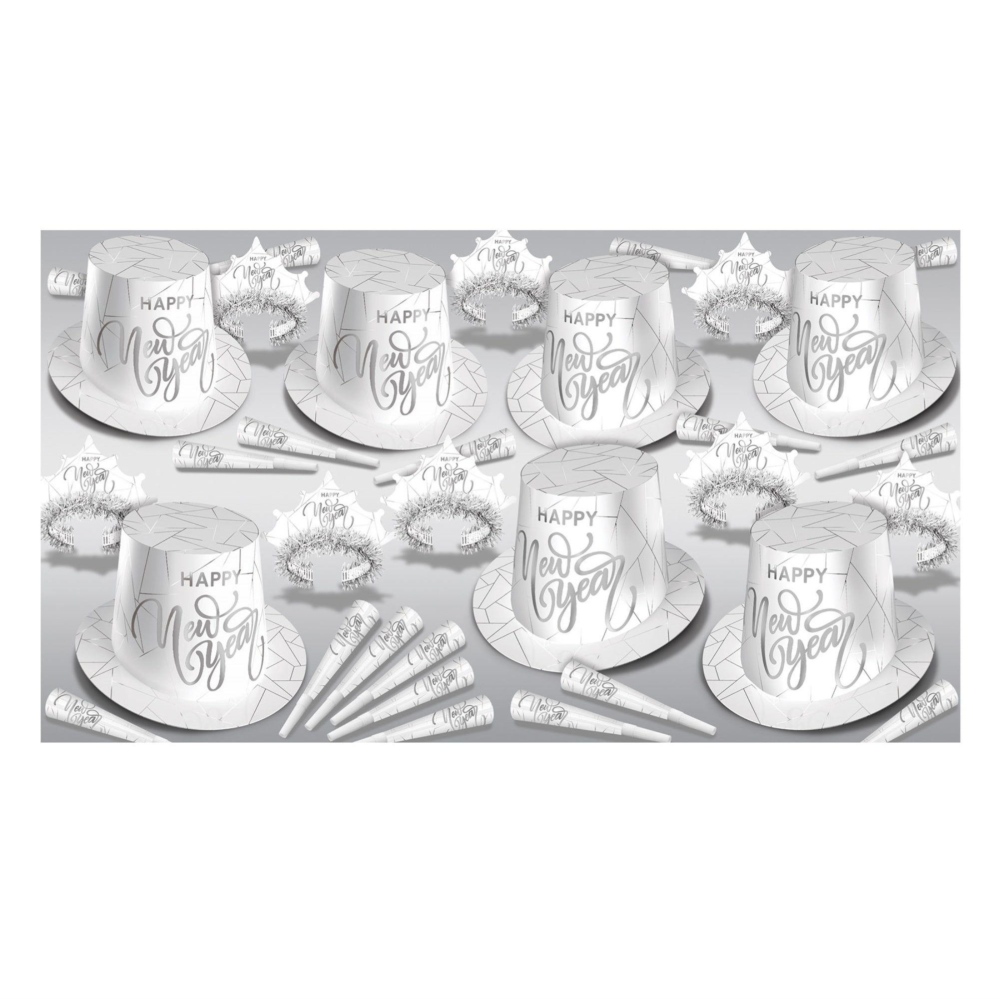 White New Year Silver Asst for 50