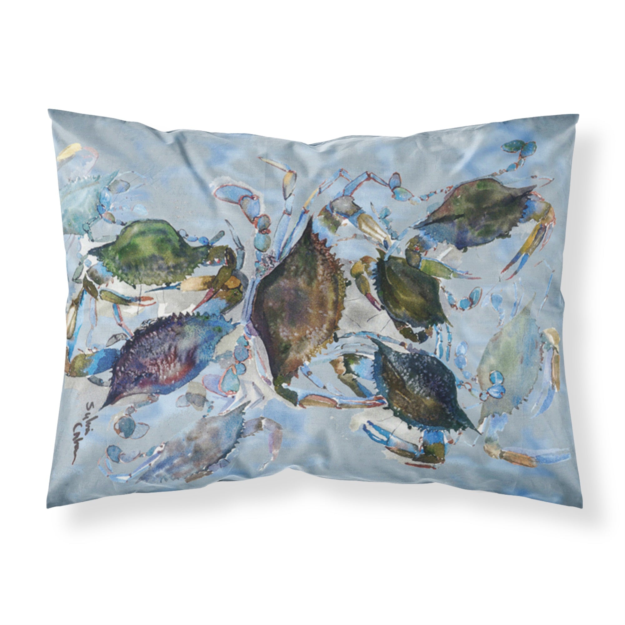 'Caroline'S Treasures 8016Pillowcase Crab Moisture Wicking Fabric Standard Pillowcase, Large, Multicolor'