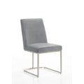 Sydney 19.1 Steel/Velvet Dining Chairs in Gray (Set of 2)