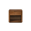 Venice Modern Nightstand with Soft Close Drawer in Walnut Finish