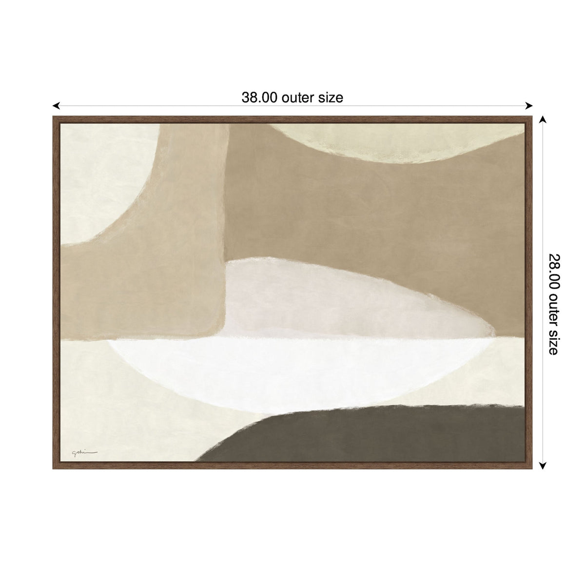 Abstract Neutral by Gabrielly Guedes Framed Canvas Wall Art Print