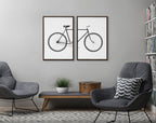 Sylvie Bicycle Framed Canvas by Simon Te of Tai Prints
