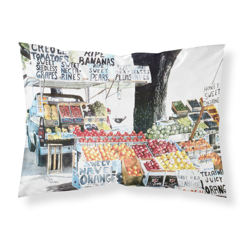 'Caroline'S Treasures 8054Pillowcase Fruit Stand Moisture Wicking Fabric Standard Pillowcase, Large, Multicolor'