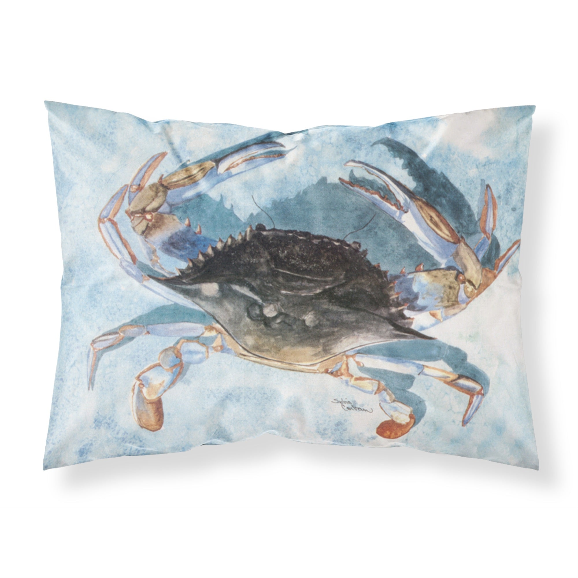 'Caroline'S Treasures 8055Pillowcase Crab Moisture Wicking Fabric Standard Pillowcase, Large, Multicolor'
