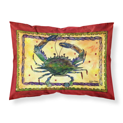 'Caroline'S Treasures 8058Pillowcase Crab Moisture Wicking Fabric Standard Pillowcase, Large, Multicolor'