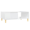 vidaXL Coffee Table High Gloss White 35.4''x23.6''x13.8''Chipboard