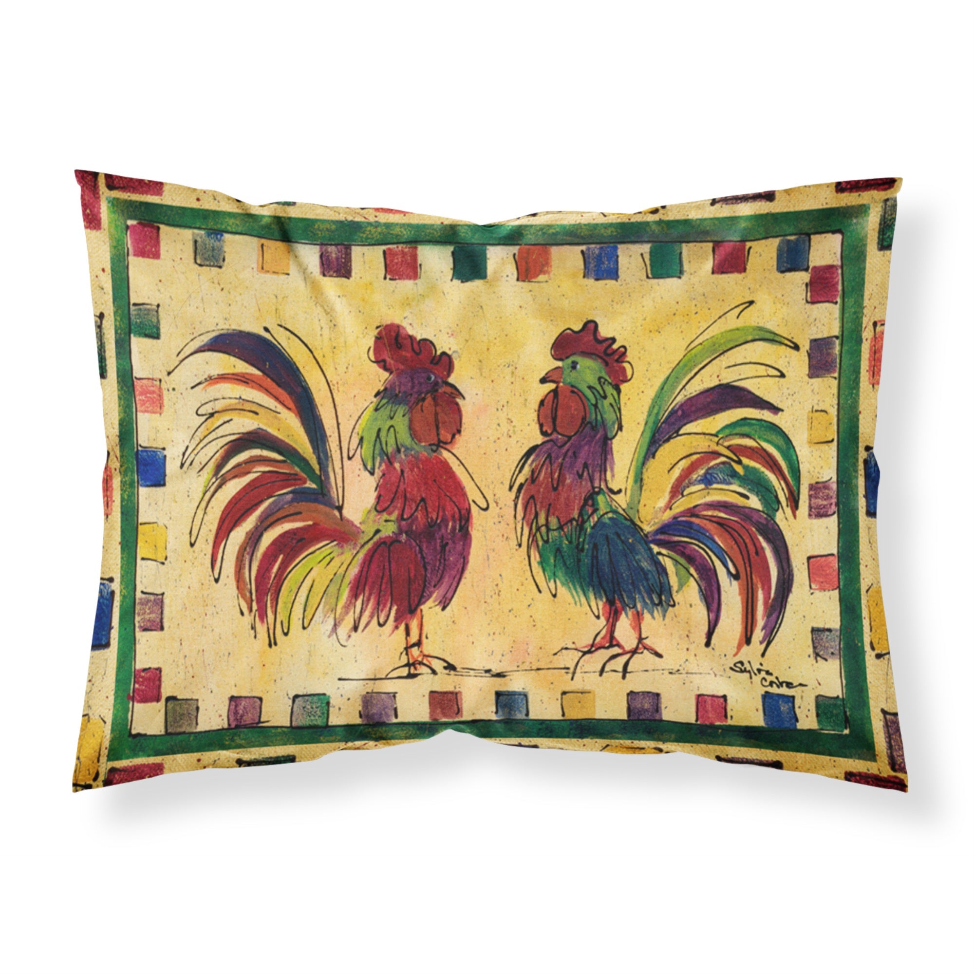 'Caroline'S Treasures 8062Pillowcase Bird-Rooster Moisture Wicking Fabric Standard Pillowcase, Large, Multicolor'