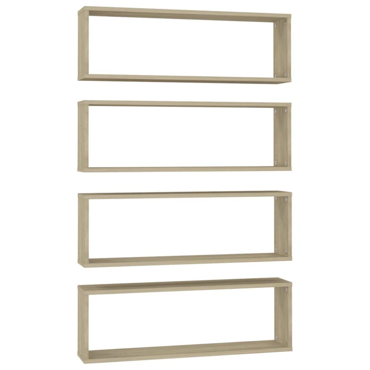 vidaXL Wall Cube Shelves 4 pcs Sonoma Oak 31.5''x5.9''x10.4'' Chipboard